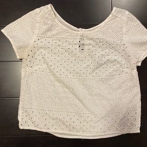 WHITE CROCHET TOP